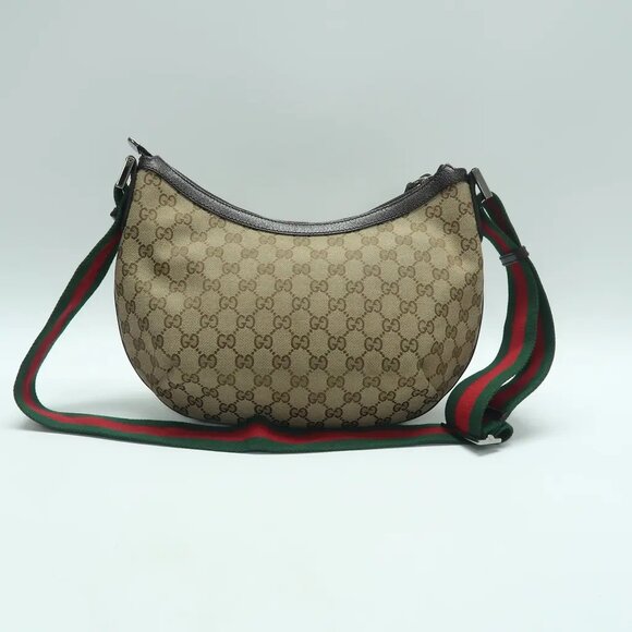 GUCCI Brown Cloth Shoulder Bag 615-041425 - Picture 2 of 12